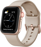 Sport Band Compatible with Apple Watch Bands 49mm 46mm 45mm 44mm 42mm 41mm 40mm 38mm, Soft Silicone Replacement Strap with Classic Clasp for iWatch Series 11 10 9 8 7 6 5 4 3 2 1 SE Ultra Women Men by Recoppa