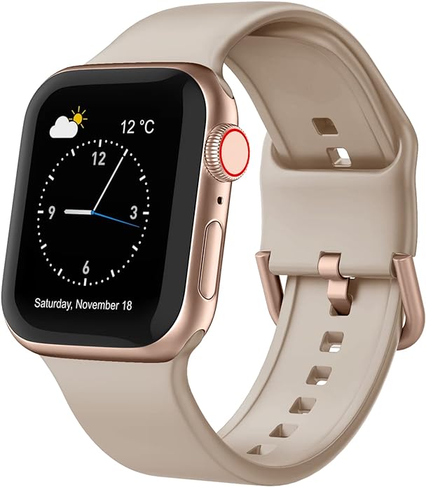 Sport Band Compatible with Apple Watch Bands 49mm 46mm 45mm 44mm 42mm 41mm 40mm 38mm, Soft Silicone Replacement Strap with Classic Clasp for iWatch Series 11 10 9 8 7 6 5 4 3 2 1 SE Ultra Women Men by Recoppa
