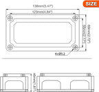 2pcs 300A Bus Bar Brass Power Distribution Block 4 3/8 inch (M10) Studs Busbar Positive Negative Ground Terminal Block Junction Block Buss Bar with Cover for Marine Car RV Boat Solar - Image 6