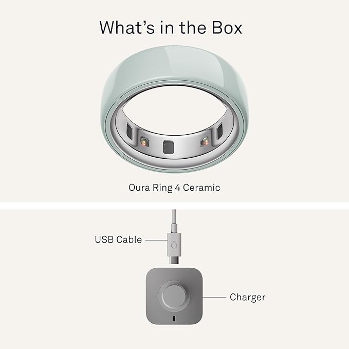 Oura Ring 4 - Ceramic Tide - Size 10 - Sleep, Activity, Women’s Health, AI Advisor, Up to 8 Days of Battery Life, Size Before You Buy, Android & iOS Compatible - Image 7