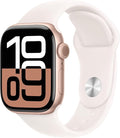 Apple Watch Series 10 [GPS + Cellular, 42mm] - Rose Gold Aluminum Case with Light Blush Sport Band, S/M (Renewed) by Amazon+Renewed