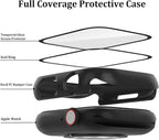 QCKANLJ 2 Pack Waterproof Case for Apple Watch Series 9 8 7 45mm with Tempered Glass Screen Protector, iWatch Full Protective Hard PC Bumper Case Face Cover for Men Women 45mm - Image 4