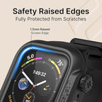 Catalyst 330ft Waterproof Case for Apple Watch Series SE 6/5/4 44mm, Soft Silicone Watch Band, Shock Proof Rugged Protective Case, Microfiber Cloth included – (Black) - Image 8