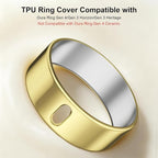 3 Pack Ring Cover Compatible with Oura Ring Gen 4/Oura Ring Gen 3 Horizon/Heritage-Size 10,Support Charging with Cover on,Anti-Scratch Ultra-Thin TPU Ring Protector for Men Women,Gold*3 - Image 2
