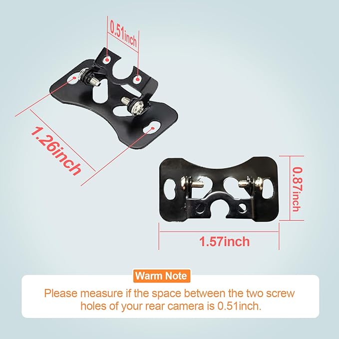 Universal Car Rear View Camera License Plate Bracket, Backup Camera Mount Dash Cam Mirror Cam Accessory Rear Camera Mount with Adjustable Vehicle Backup Camera Mount Holder - Image 6