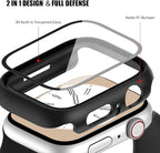 Commuter 4 Pack Apple Watch 9/8/7 41mm Screen Protector, Hard, Tempered Glass, Protective Film - Image 3