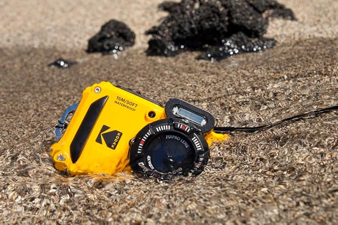KODAK PIXPRO WPZ2 Waterproof Digital Camera, 16MP with 4X Optical Zoom, Shockproof, Dustproof, 1080p Video, Wi-Fi, Waterproof to 50ft, Yellow - Image 2