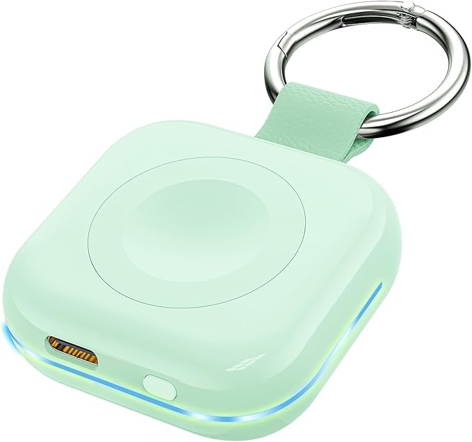 HUOTO for Portable Apple Watch Charger, Mini Purse Keychain 1200mAh iWatch Charger Power Bank Wireless Battery Pack Travel Smart Watch Chargers for Apple Watch Series 11 10 9 8 7 6 5 4 3 2 SE Ultra 2 by HUOTO
