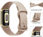 AK Sport Band Compatible with Fitbit Charge 6 Bands / Fitbit Charge 5 Bands Women Men, Classic Soft Replacement Straps Wristbands for Fitbit Charge 6 / 5 Advanced Fitness & Health Tracker (Milk - Image 4