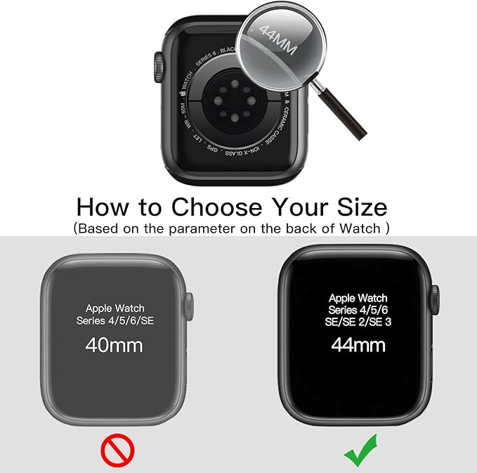 JETech Case with Screen Protector for Apple Watch SE 3/2/1 (2025/2022/2020) / Series 6 5 4 44mm, Overall Protective Cover, Built-in Tempered Glass Film High Sensitivity, 2 Pack (Blue) - Image 2