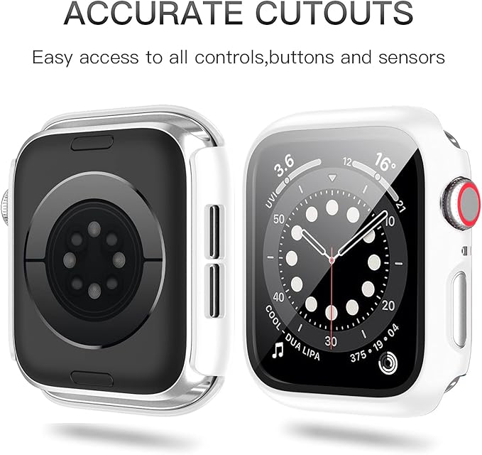 20 Pack Case with Tempered Glass Screen Protector Compatible for Apple Watch 44mm SE 3 (2025)/SE 2/SE/Series 6/5/4, Hard PC Scratch Resistant Bumper Protective Cover for iWatch Accessories - Image 4