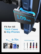 LISEN for iPhone 17 Mount for Car Vent [Never Blocking] 360 Rotatable Car Phone Holder Air Vent Clip Hands Free Cellphone Car Mount for iPhone 17 Pro Max Plus 17 pro max 16 15 Samsung Android, Black - Image 8