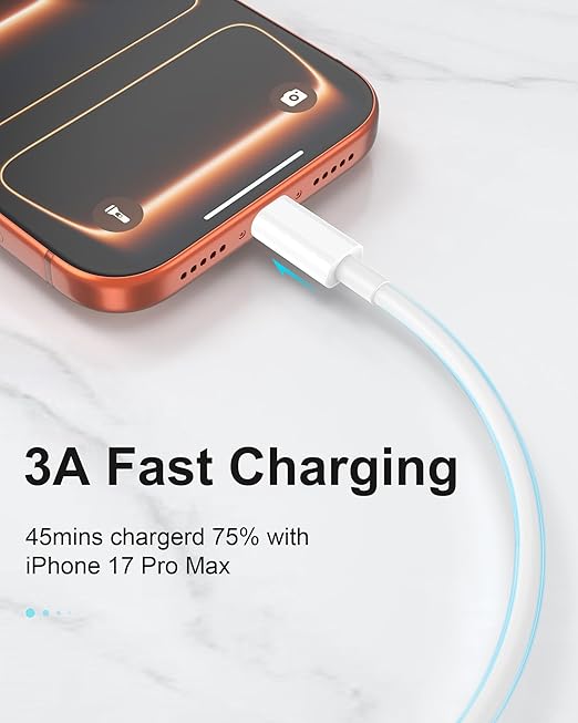 1.5FT iPhone 17 16 15 Fast Car Charger Cord, [MFi Certified] 30W USB to USB C Carplay Cable Short, 2 Pack 1.5 Foot Type C Charge Cord for iPhone 17 16 15 Pro Max Plus, iPad Pro, Galaxy,Moto G,LG,Pixel - Image 3