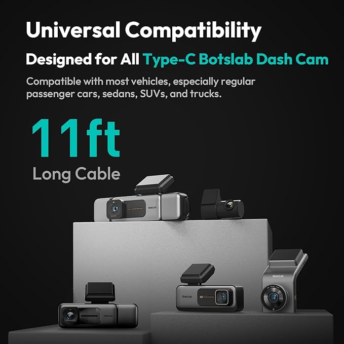 BOTSLAB Hardwire Kit Type C Exclusive for BOTSLAB Dash Cam G980H/G980H Pro/G980H Muiti Channel Dash cam - Image 5