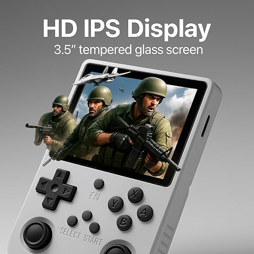 uMadeUs R40s Pro Handheld Gaming Console – 30,000+ Classic Video Game Collection – New Retro Arcade System With 256gb Sd Card - 3.5" Screen - Mini Portable Player PSP, DS, GBA, PS1, MAME (Black) - Image 5