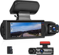 CAMECHO Dual Dash Cam 1080P Front and Inside Dash Camera for Cars 2 Channel Dashcam, 3.16" IPS Screen, IR Night Vision, Loop Recording, 24hr Parking Mode, Car Camera with 32GB TF Card Driving Recorder by CAMECHO
