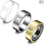 3 Pack Cover Compatible with Oura Ring Gen 4/Oura Ring Gen 3 Horizon/Heritage, Support Charging with Cover on, Anti-Scratch TPU Protector for Men Women (Size 9, Clear+Silver+Gold) by ZOOROO