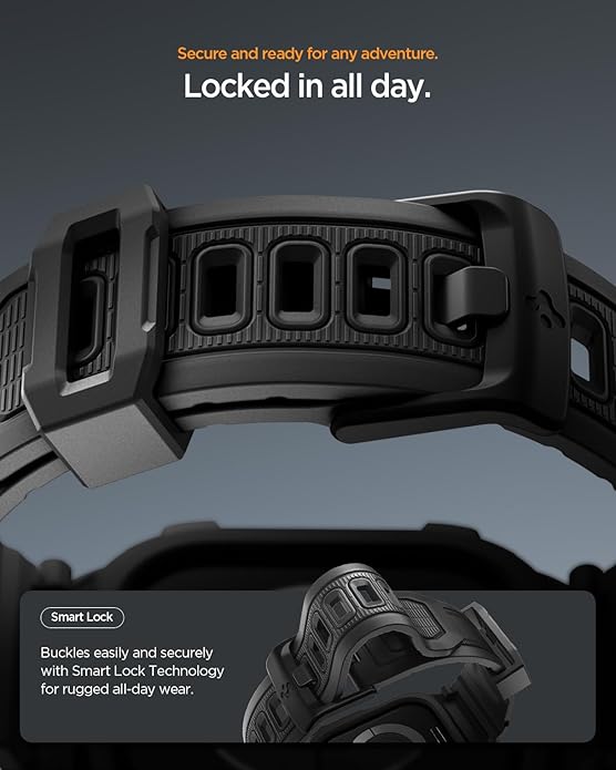 Spigen for Apple Watch Band with Case, Rugged Armor Pro Compatible with Ultra 3/2/1 49mm, Series 11/10 46/42mm, 9/8/7 45/41mm, SE3/SE2/SE/6/5/4 44/40mm Cover Strap - Image 7