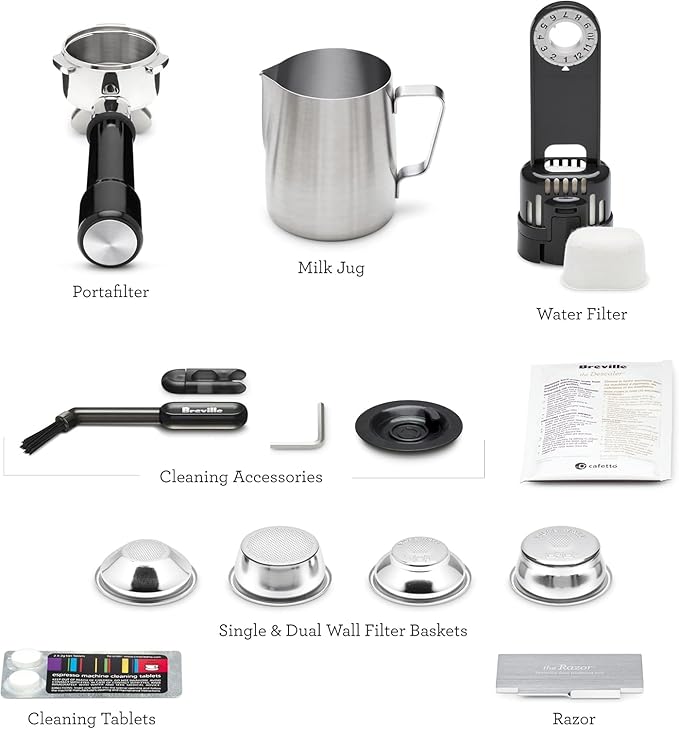 Breville Barista Express Impress Espresso Machine BES876DBL, Damson Blue - Image 9