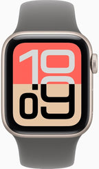 Apple Watch SE 3 [GPS + Cellular, 40mm] Starlight Aluminum Case with Stone Gray Sport Band, M/L (Renewed) - Image 2