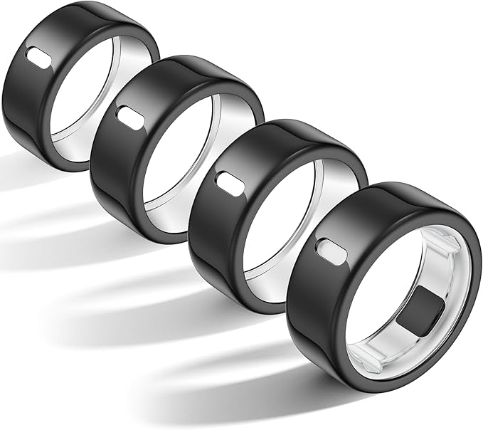 4 Pack Cover Compatible with Oura Ring Gen 4/Oura Ring Gen 3 Horizon/3 Heritage, Charging Derectly, Anti-Scratch TPU Protector for Women Men Working Out Gym-Size 10 by Polyjoy
