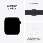 Apple Watch Series 10 [GPS 42mm] with Jet Black Aluminium Case with Black Sport Band - S/M. Fitness Tracker, ECG App, Always-On Retina Display, Water Resistant with AppleCare+ (2-years) - Image 6
