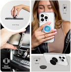 PopSockets Adhesive Phone Grip, Holder, Phone Stand, Plant-Based - Black Lace - Image 7