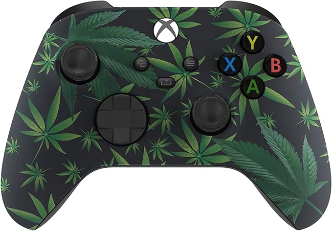 Custom Controllerzz Wireless Controller for Microsoft Xbox Series X/S & Xbox One - Custom Soft Touch Feel - Custom Xbox Series X/S Controller (X/S Weeds) by CustomControllerzz