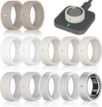12 Pack Ring Cover Compatible with Oura Ring Gen 4/4 Ceramic, Oura Ring Gen 3 Horizon/Heritage, Support Charging with Cover on, Anti-Scratch Elastic Silicone Ring Protector for Men Women Working Out by ZOOROO