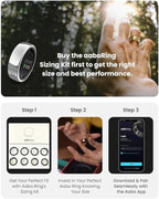 aaboRing Smart Ring, Men, Women, Track Heart Rate, Fitness, Activity, Sleep Stress Monitoring, Step Count, Up to 7 Days of Battery Life, Titanium, No App Subscription, Gold 11 - Image 4