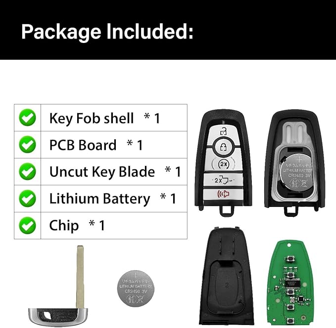 Replacement for 2023 2024 Ford F-250 F-350 F-450 F-550 Key Fob Remote Control M3N-A3C108397 5 Buttons 433MHz - Image 6