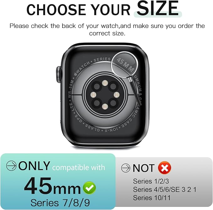 JR.DM 45mm 2 Pack Hard PC Case with HD Tempered Glass Screen Protector for Apple Watch Series 9/8/7, Slim Guard Bumper Full Coverage Protective Anti-Scratch Face Cover for iWatch, Pink/Clear - Image 2