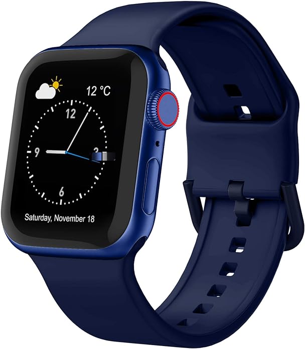 Sport Band Compatible with Apple Watch Bands 49mm 46mm 45mm 44mm 42mm 41mm 40mm 38mm, Soft Silicone Replacement Strap with Classic Clasp for iWatch Series 11 10 9 8 7 6 5 4 3 2 1 SE Ultra Women Men by Recoppa