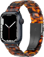 Lightweight Resin Band For Apple Watch Series 11 10 9 8 7 6 5 4 3 2 1 SE 3 2 Ultra 3 2, Fashion Adjustable Replacement Strap for iWatch Bands 38mm 40mm 41mm 42mm 44mm 45mm 46mm 49mm for Women Men by Pleixiu