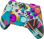 Custom Controllerzz Designer Series Custom Wireless Controller for Xbox Series X/S, Xbox One, & PC - Multiple Designs Available (Retro Abstract & Purple Chrome Inserts) - Image 3