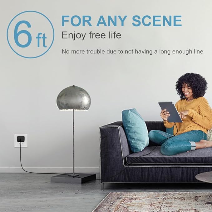 iPhone 17 16 15 Charger Fast Charging 3 Pack USB C Charger Block Type C Chargers 6FT Cord Wall Chargers Compatible with iPhone Air/17/17 Plus/17 Pro/17 Pro Max/16/16 Plus/16 Pro (Black) - Image 7