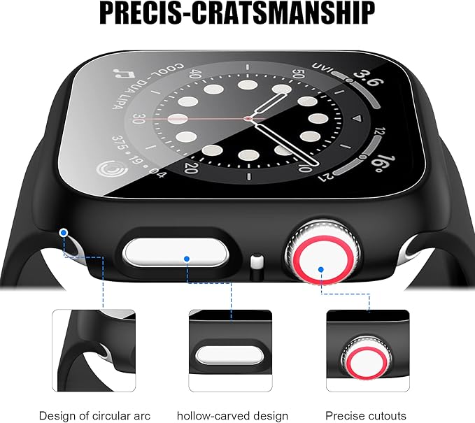 14 Pack Case with Tempered Glass Screen Protector for Apple Watch Series 10 42mm, Full Coverage Hard PC Protective Cover HD Ultra-Thin Guard Bumper For iWatch 10 42mm Accessories - Image 2