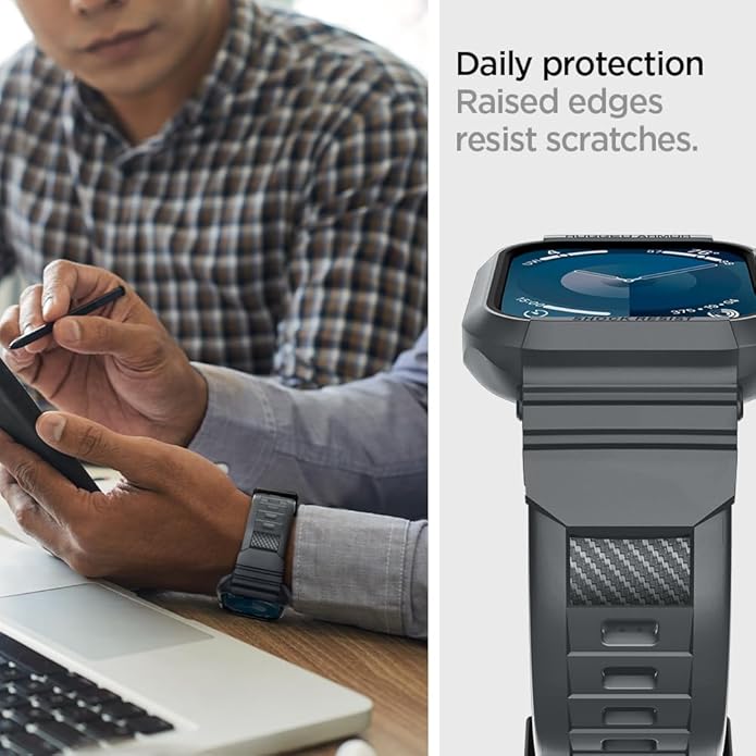 Spigen for Apple Watch Band with Case, Rugged Armor Pro Compatible with Ultra 3/2/1 49mm, Series 11/10 46/42mm, 9/8/7 45/41mm, SE3/SE2/SE/6/5/4 44/40mm Cover Strap - Image 6