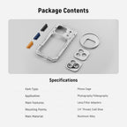 NEEWER Phone Cage Compatible with iPhone 17 Pro, Quick Release Video Rig Stabilizer Accessories with 67mm Filter Ring, 17mm Lens Backplate, T Mount Adapter, 4X Camera Control Cap, PA143 (Silver) - Image 8