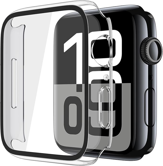 Misxi 2 Pack Tempered Glass Case Compatible for Apple Watch Series 11 (2025) Series 10 46mm, Hard PC Screen Protector Protection Ultra-Thin Lightweight Scratch-Resistant Cover for iWatch, Transparent by Misxi