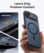 JUESHITUO Magnetic for iPhone 17 Air Case: Upgraded [Full Camera Protection], with [1X Screen Protector] [Camera Button], 6.5" Case for iPhone 17 Air, Black - Image 3