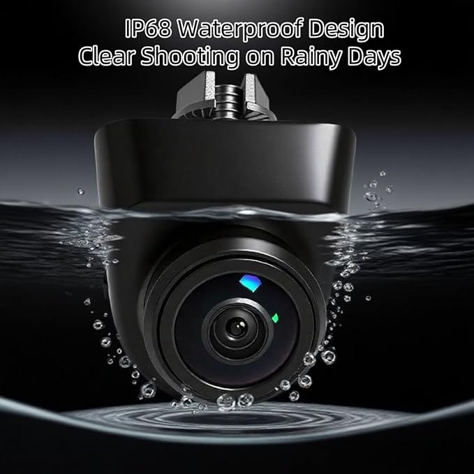 1080P AHD Backup Camera for Cars 【3 DIY Switches】w 360°+45° Rotatable 170° Wide Angle Rear Camera Clear Night Vision Front/Side/Rear View Camera IP68K Waterproof Reverse Camera Fisheye Lens (6m cable) - Image 3