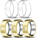 ZOOROO 5 Pack Cover Compatible with Oura Ring Gen 4/Oura Ring Gen 3/3 Horizon, Support Charging with Cover on, Anti-Scratch TPU Protector for Women Men (Gold*3+Clear*2, Size 9) by ZOOROO