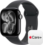 Apple Watch Series 11 [GPS 42mm] Smartwatch with Jet Black Aluminium Case with Black Sport Band - S/M. Sleep Score, Fitness Tracker, Health Monitoring with AppleCare+ (2 Years) by Apple