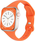 Sport Slim Silicone Bands Compatible for Apple Watch Band 38mm 42mm 40mm 44mm 41mm 45mm 46mm 49mm, Thin Narrow Replacement Strap Wristband for iWatch Series 11/10/9/8/7/SE/6/5/4/3/2/1/Ultra Women Men by DYKEISS