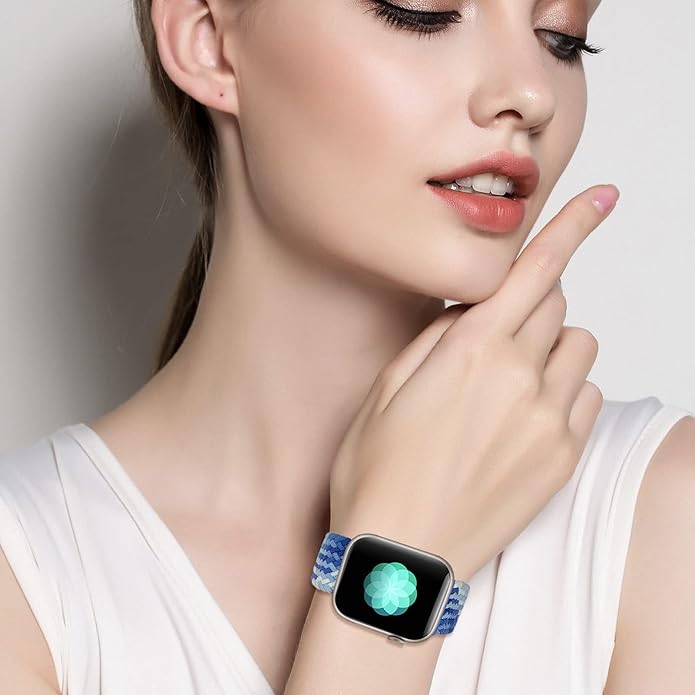 DOBSTFY Compatible with Apple Watch Band 38mm 40mm 41mm 42mm 44mm 45mm 46mm 49mm for Women Men,Stretchy Braided Apple Watch Strap for iWatch Series 10/9/8/7/6/5/4/3/2/1/SE/Ultra/Ultra 2 - Image 6