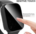 2 Pack for Apple Watch SE 2025 SE Series 6 5 4 SE Screen Protector Case 40mm, Unti-SPy Glass Protector Hard PC Cover Bumper for iWatch Se 6 5 4 40mm Accessories, Black/Black - Image 3