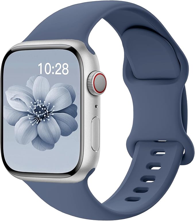 Sport Silicone Band Compatible with Apple Watch Bands 40mm 38mm 41mm 44mm 45mm 42mm 49mm Women Men,Soft Wristband Waterproof Replacement Sport Strap for iWatch Bands Series 9 8 7 6 5 4 3 2 1 SE Ultra by SuperNaNa