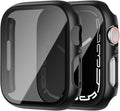 2 Pack for Apple Watch SE 2025 SE Series 6 5 4 SE Screen Protector Case 40mm, Unti-SPy Glass Protector Hard PC Cover Bumper for iWatch Se 6 5 4 40mm Accessories, Black/Black by Cuteey