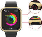 Compatible with iWatch 46mm Case Gold, Bumper Protector Cases Aluminum Alloy Frame Case Scratch Resistant Ultra-Thin Metal Cover Rugged Sleeve Shockproof Compatible with Apple Watch 46mm Series 10/11 - Image 3